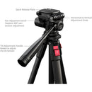 SmallRig Portable Aluminum Video Tripod with Center Column (67.7")