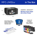 Brother Work Smart MFC-J1410DW Wireless Color Inkjet All-in-One Printer with Auto Duplex Printing