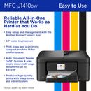 Brother Work Smart MFC-J1410DW Wireless Color Inkjet All-in-One Printer with Auto Duplex Printing