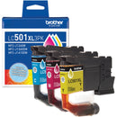 Brother LC501XL High Yield Ink Cartridge Kit (CMY and Black)