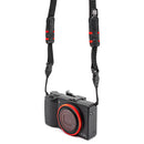Owlkrown Point & Shoot Strap (Black with Red Accent)
