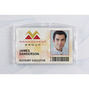 BRADY PEOPLE ID Rigid Plastic Horizontal Locking 2-Card Holder (Clear, 50-Pack)