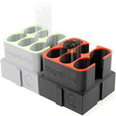 StageStrike Plastic Base for 6 Shure SB Batteries (Red)