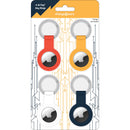 ChargeWorx Tracking Keychain for Apple AirTag (4-Pack, Black, White, Red, and Yellow)