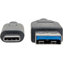 Tripp Lite USB-C to USB-A Cable (M/M) USB 3.1 Gen 1 (5 Gbps) Thunderbolt 3 Compatible, 6' (Black)