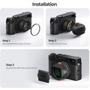 Freewell Real Lens Hood for FUJIFILM X100 Series with CPL/Black Mist Filter (Black)