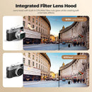 Freewell Real Lens Hood for FUJIFILM X100 Series with CPL/Black Mist Filter (Silver)
