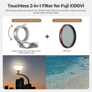 Freewell Real Lens Hood for FUJIFILM X100 Series with CPL/Black Mist Filter (Silver)