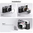 Freewell Real Lens Hood for FUJIFILM X100 Series with CPL/Black Mist Filter (Silver)