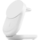 Belkin UltraCharge 3-in-1 Qi2 Wireless Folding Charger (White, Round Form)