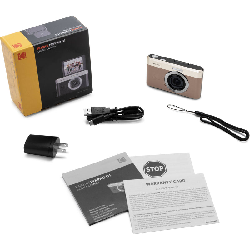 Buy in India Kodak PIXPRO C1 Compact Digital Camera (Brown) – Tanotis