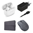 Lenovo E310 Wireless Earbuds and Travel Accessories Bundle