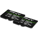 PNY 256GB PRO Elite Prime microSDXC Memory Card with SD Adapter (2-Pack)