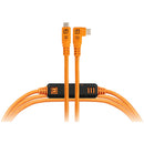 Tether Tools TetherPro Optima 10G USB-C Cable (3', High-Visibility Orange, Right-Angle)