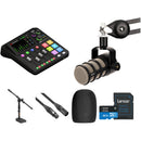 RODE RODECaster Duo Podcasting Kit with PodMic & Desktop Stand