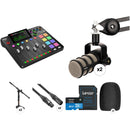 RODE RODECaster Pro II 2-Person Podcasting Kit with PodMics, and Desktop Stands