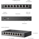 TP-Link Omada ES208G 8-Port Gigabit Managed Network Switch