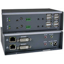 Network Technologies XTENDEX Dual-Monitor DVI/USB KVM Extender Receiver with Video Wall Support over IP (472')