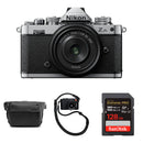 Nikon Zfc Mirrorless Camera with 28mm f/2.8 Lens and Street-Travel Photography Kit (Silver)
