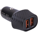 Transcend Dual USB-A Car Charger with Two Cables (26.2 & 13.1')