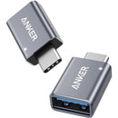 Anker USB-C Male to USB-A 3.0 Female Adapter (2-Pack)