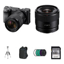 Sony a6400 Mirrorless Camera with 11mm and 18-135mm Lenses and Landscape Photography Kit
