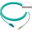 nanoFIBER Uniboot LC to Uniboot LC Simplex Multi Mode OM4 3.0mm Plenum Fiber I/O Patch Cord (Aqua, 10')