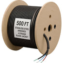 nanoFIBER 4-Core Stainless Steel Armored and BRAID Reinforcement 900u Multimode Fiber Cable (1000')