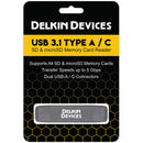 Delkin Devices USB 3.2 Gen 1 SD & microSD Memory Card Reader (USB-C / USB-A)