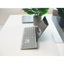 X9 Performance Full-Size Rechargeable Backlit Keyboard with Tablet & Phone Holder (Silver)