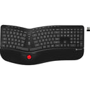 X9 Performance Backlit RF Wireless Ergonomic Keyboard with Trackball for PC