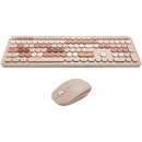 X9 Performance 110-Key RF Wireless Colorful Keyboard and Mouse Combo for PC (Brown)