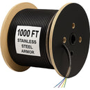 nanoFIBER 4-Core Stainless Steel Armored and Braid Reinforcement Singlemode Tight Buffer 900U (1000')