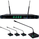 VocoPro UTD-QUAD-CONFERENCE 4-Channel Wireless System with 4 Gooseneck Microphones (500 MHz)