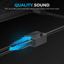 Sabrent USB-C to Dual 3.5mm Audio Adapter