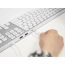 Macally Wired Backlit Keyboard with USB Hub for Mac
