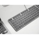 Macally 104-Key Slim USB-A Keyboard (Space Gray)