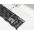 Macally 104-Key Slim USB-A Keyboard (Space Gray)