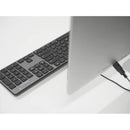 Macally 104-Key Slim USB-A Keyboard (Space Gray)