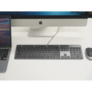Macally 104-Key Slim USB-A Keyboard (Space Gray)