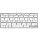 Macally Compact Wired Keyboard with USB-A and USB-C Hub (Aluminum)