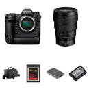 Nikon Z9 Mirrorless Camera with 14-24mm f/2.8 Lens and Essentials+ Kit