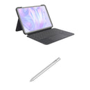 Logitech Combo Touch Backlit Keyboard Case for Apple 11" iPad Pro M4 and Crayon Digital Pencil Bundle