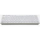 Macally Compact Wireless RF Keyboard and Mouse Combo for Windows (White)