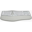 Macally Wireless Ergonomic Keyboard with Wrist Rest for Mac (Aluminum)