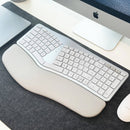 Macally Wireless Ergonomic Keyboard with Wrist Rest for Mac (Aluminum)