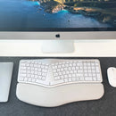 Macally Wireless Ergonomic Keyboard with Wrist Rest for Mac (Aluminum)