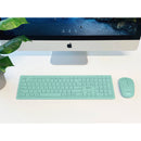 Macally Wireless Bluetooth Keyboard and Mouse Combo for Mac (Light Green)