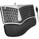Macally Wired USB Backlit Ergonomic Keyboard for Mac