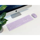 Macally Wireless Bluetooth Keyboard and Mouse Combo for Mac (Lavender Purple)